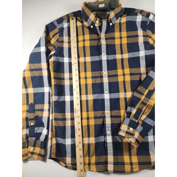 J.Crew Mens Slim Fit Plaid Button Down Shirt Quality Woven Cotton Size Medium - Picture 2 of 10